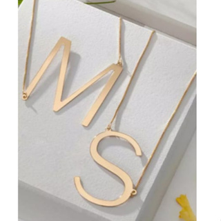 Colar Letra inicial do Nome  Deitada Dourado Folheada A Ouro 18k em Oferta na Shopee