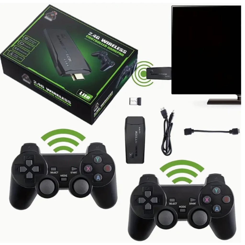 Controle Blulory 4K Smart Video game TV Stick, Consoles de Video game, 2.4G Wireless Gamepads 64/32GB