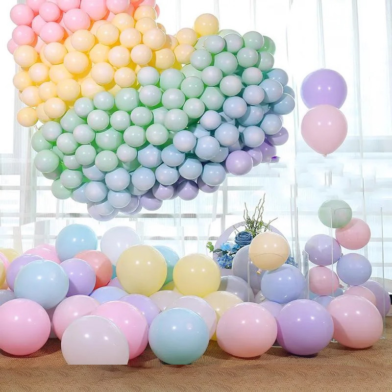 50 Balão de aniversario Candy Color 7" Polegadas Bexiga Cor Pastel Balao de aniversário Decoracao