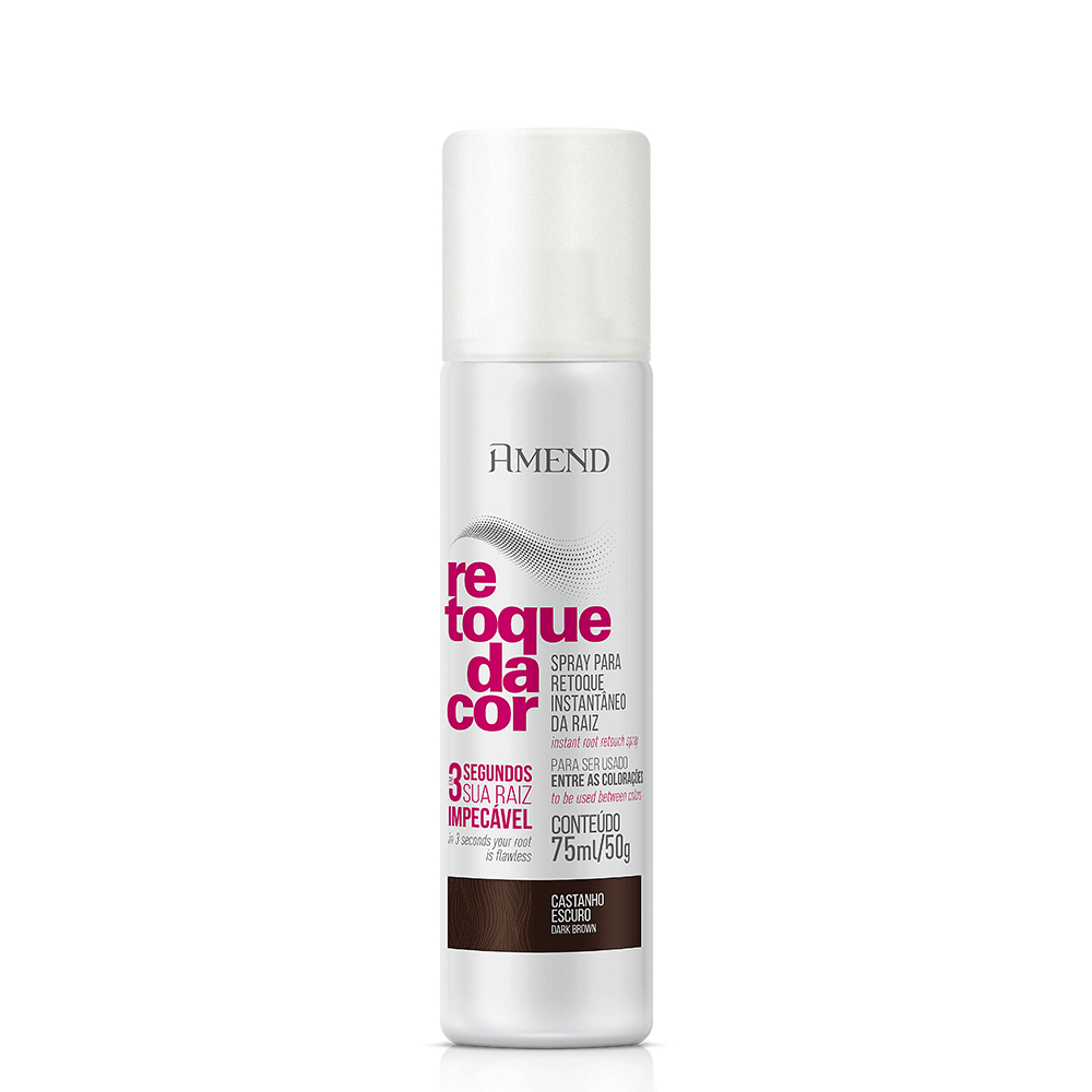 Amend Spray Retoque da Cor Castanho Escuro 75ml em Oferta na Shopee