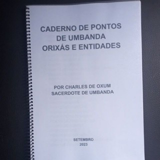 Apostila Caderno de Pontos Cantados de Umbanda de Orixás e Entidades em Oferta na Shopee