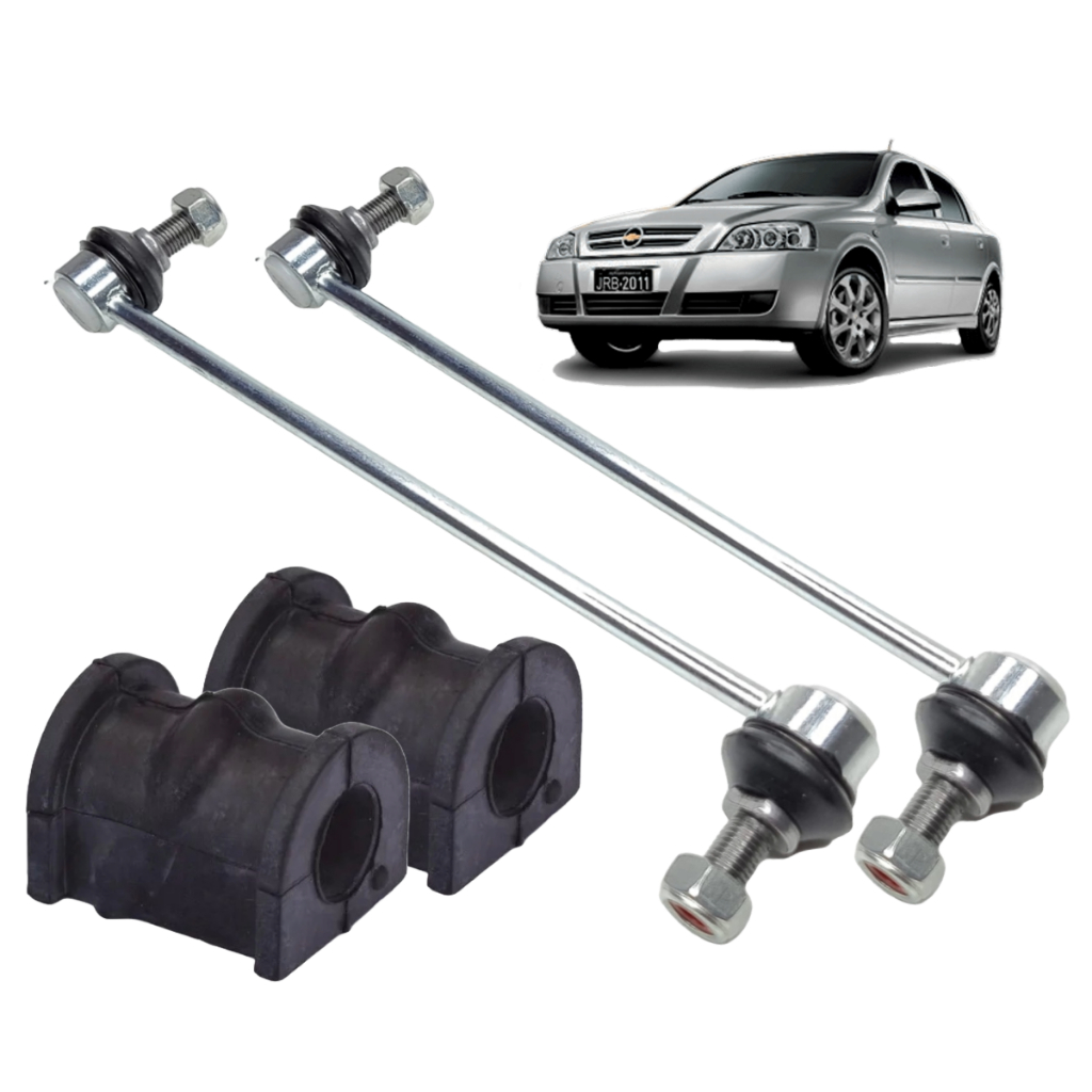 Kit Reparo Hastes de Reparo + bucha barra Estabilizadora Dianteira Astra Zafira Vectra 2001 a 2012
