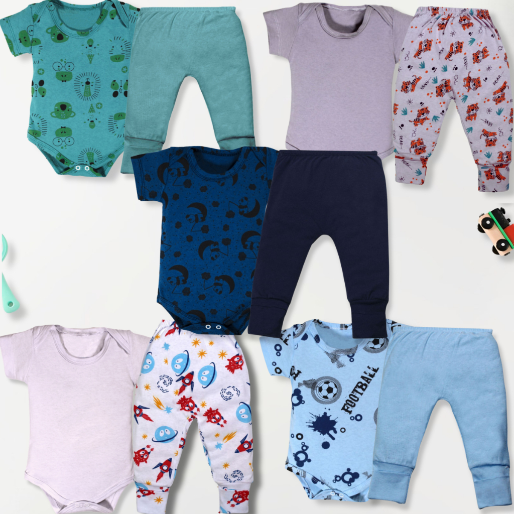 Kit 10 Pçs Body E Mijão Bebe M/CURTA ESTAMPADO 100% Algodão Menino em Oferta na Shopee