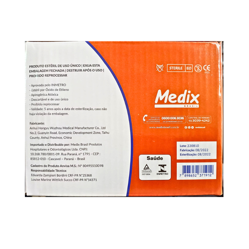 Seringa Insulina 1ml Com Agulha 8x0,3mm Medix 100 Unidades