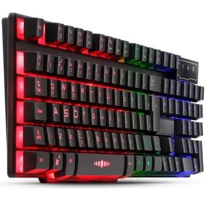 Teclado Game iluminado 1201 led semi-mecânico e teclados para o escritório