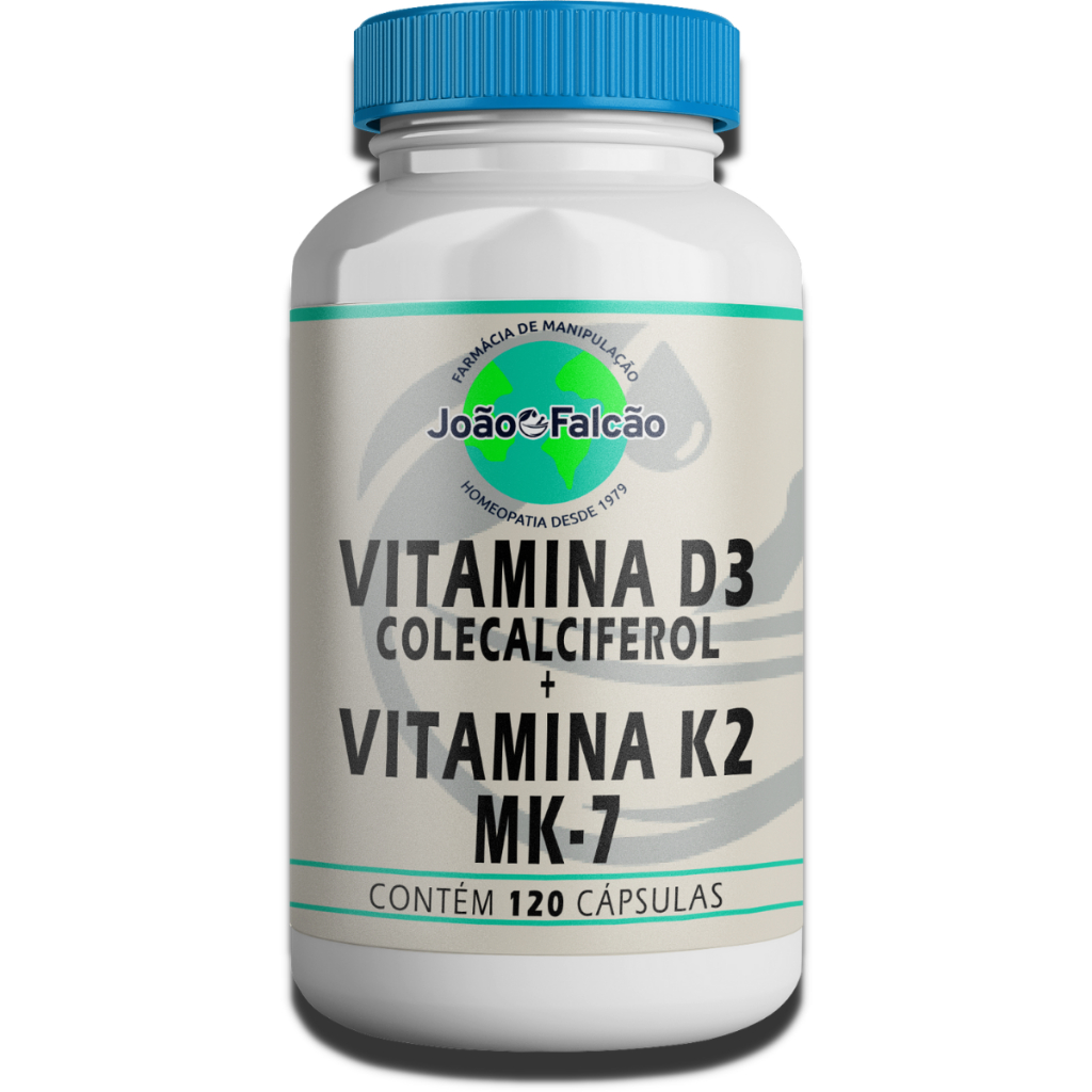 Vitamina D3(Colecalciferol) 10.000Ui + Vitamina K2 Mk-7 100Mcg - 120 Cápsulas