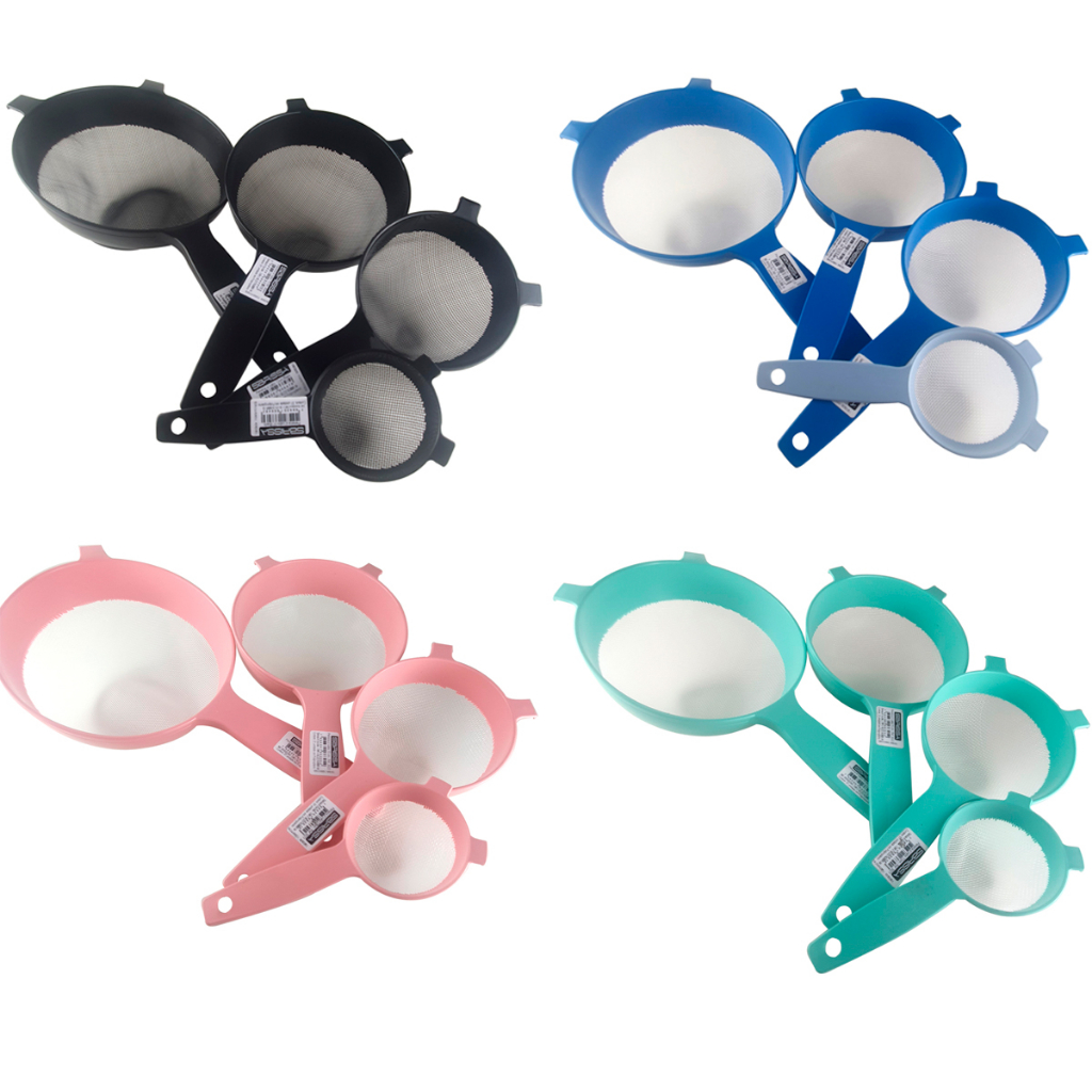 Kit Peneiras de Plástico 4 peças - Mini, Pequena, Média e Grande