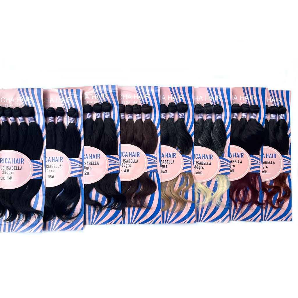 Cabelo 100% Orgânico - Liso Ondulado - Isabella - Merica Hair - 280grs/1pct em Oferta na Shopee