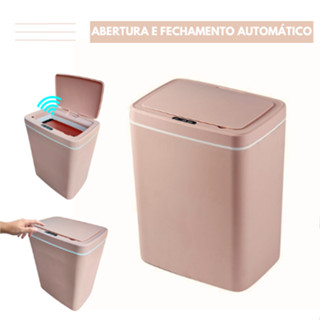 Lixeira Banheiro Cozinha Automática C/ Sensor Inteligente 16l Cor Rosa