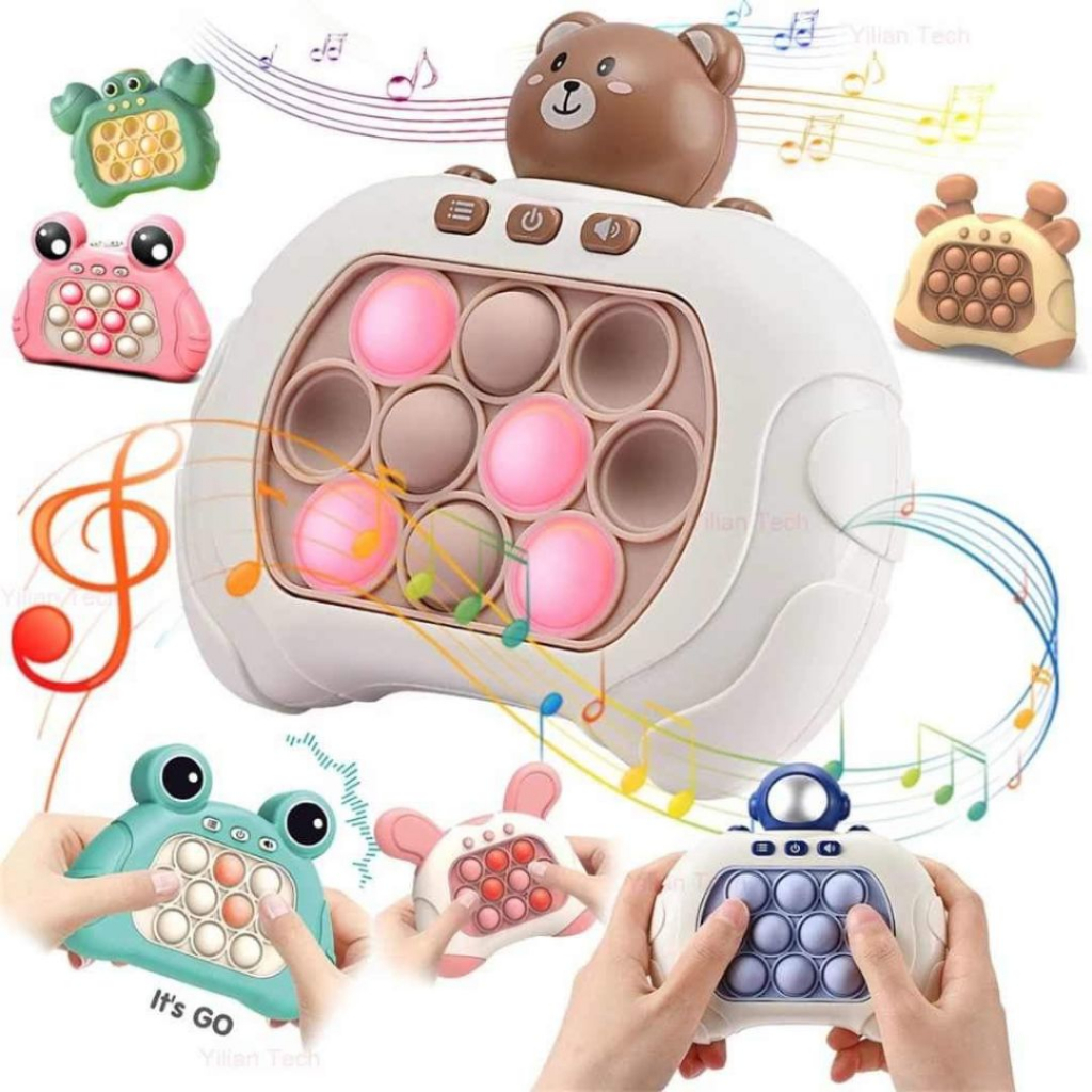 Pop It Eletrônico Brinquedo Educativo Mini Game Toy Fast Push Jogo Anti Stress Dia Das Crianças Com Pilhas Inclusas