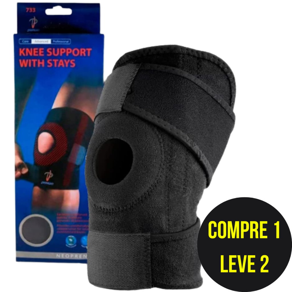 COMPRE 1 LEVE 2 - Joelheira Compressão Ortopedica Articulada Patelar Reforçada