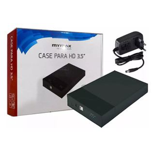 Gaveta Case Externo P/ Hd Sata 3.5 Desktop Pc e 2.5 SSD Notebook - Usb 2.0 - Mymax Menc-35tu2/bk