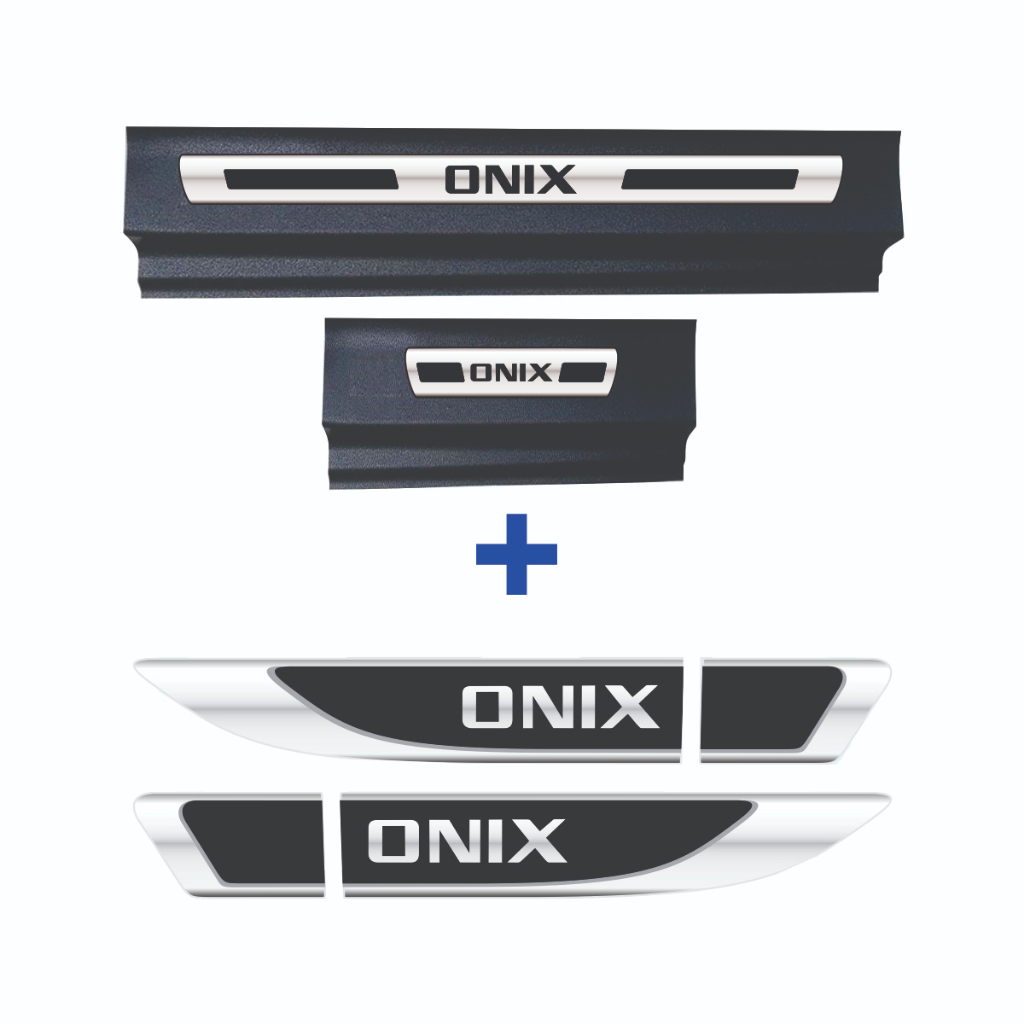 Gm Onix Kit Soleira Resinada E Aplique De Paralama