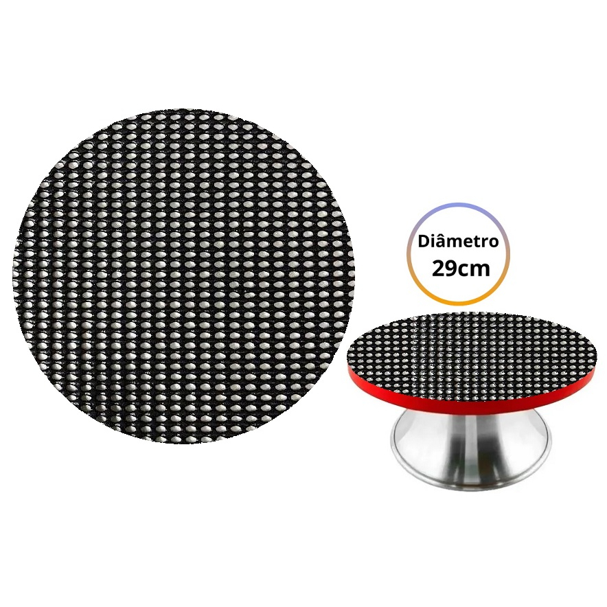 Kit 02 Telas Antiderrapante Redonda Para Bailarina Giratória Bolo Confeitaria 29CM diâmetro em Oferta na Shopee