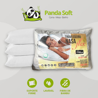 Travesseiro Ortopédico de Fibra de Bambu Nasa Para Viagem Cama Decoração