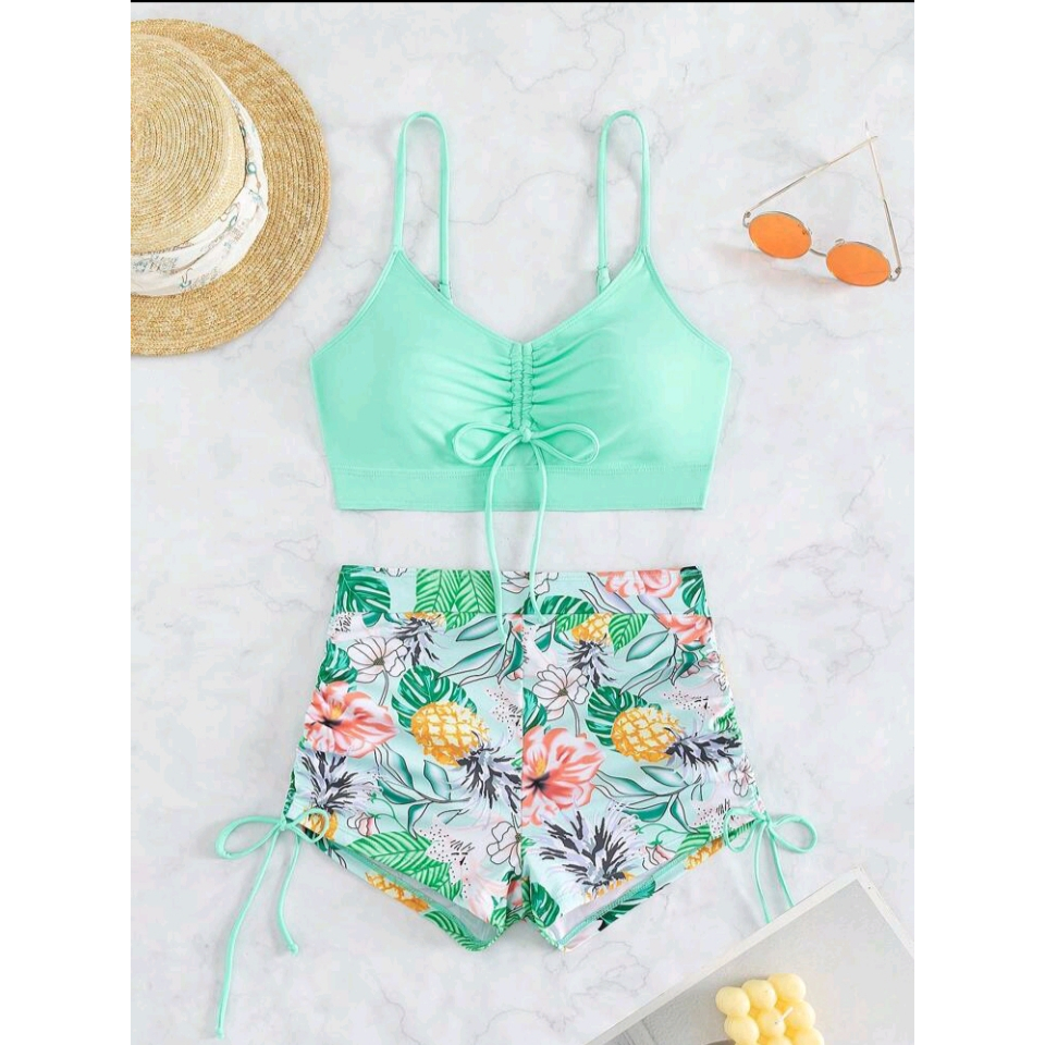 Conjunto de Biquíni Sunquini Shortinho Moda Praia Verão 2026 Biquíni Importado Moda Gringa