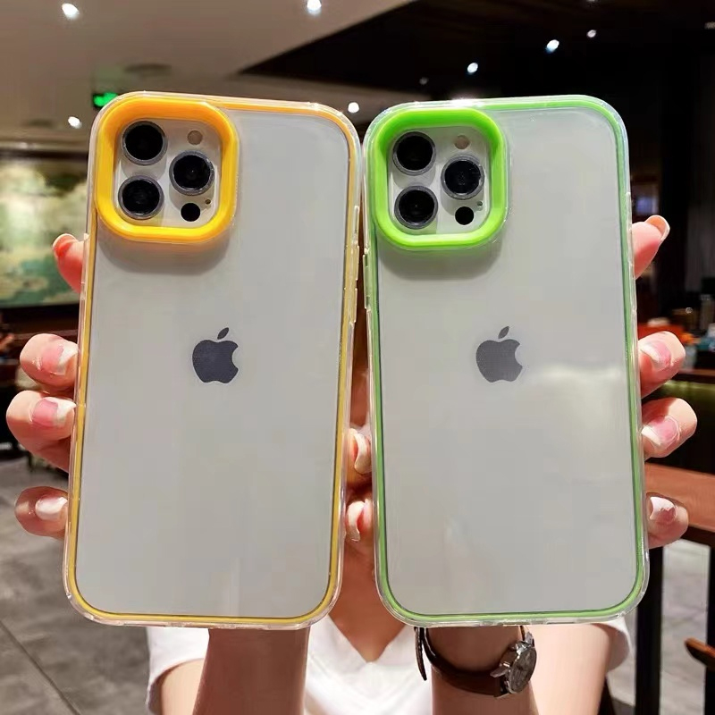 Case Capinha Transparente 3 em 1 iPhone 13/13 PRO/13 PRO MAX Capa Silicone Anti Impacto Colorido