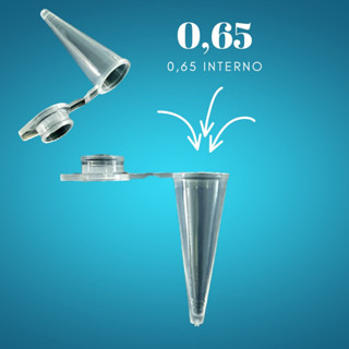 Microtubo 0,65 Ml - 1.000 Unidades - Flaconetes