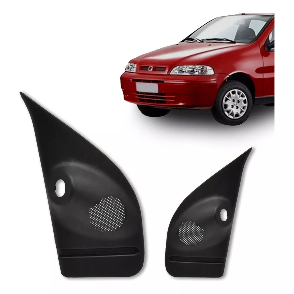 Par Moldura Acabamento Interno Retrovisor Com Furo Controle Fiat Palio Fire 97 a 2005 2 Portas
