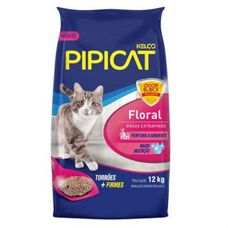 Areia Higiênica Para Gatos Pipicat Floral - 12 kg