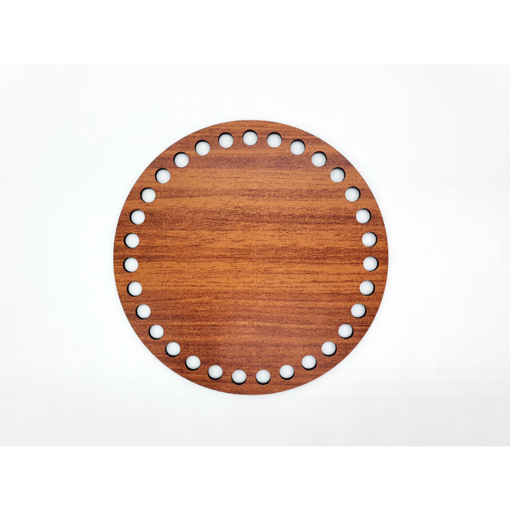 Detalhes do Base MDF Mogno Crochê Fio de Malha - 10 a 20cm