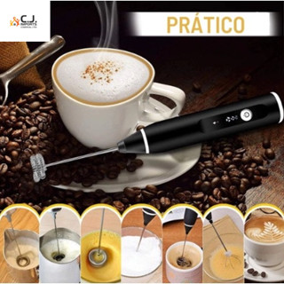 Batedor Misturador Mixer Elétrico para Bebidas Leite Café Clara de Ovos Vem Duas Cabeças Para Cozimento e Espuma de Leite
