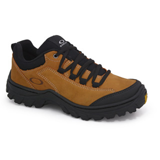 Tênis Botinha Oakley Adventure Caramelo Laranja Couro Escalada Aventura Trilha Couro