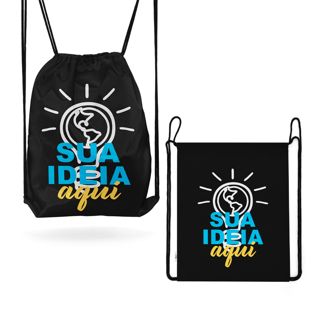 Mochila Saco Personalizada - Sacochila com Logo ou Tema - Adulto