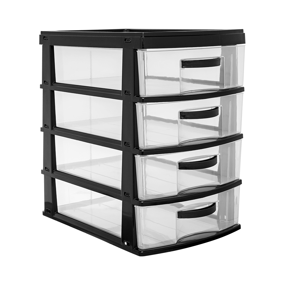 Gaveteiro de Mesa Organizador 2 3 4 Gavetas de Plástico Escritório Promoção - Jaguar