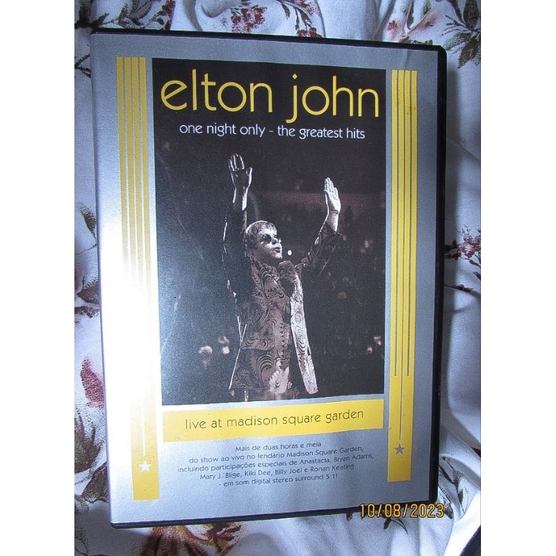 Elton John one night only the greatest hits live at Madison Square garden dvd usado