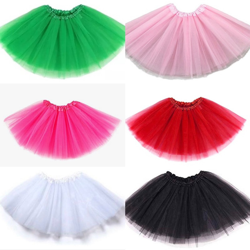 Saia Tule Tutu Infantil Crianças Lisa 30 Cm em Oferta na Shopee