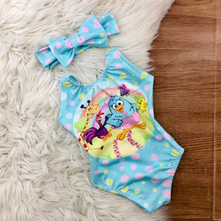 Body Maiô Infantil Turma da Galinha Pintadinha Biquíni Suplex Menina Bebe em Oferta na Shopee