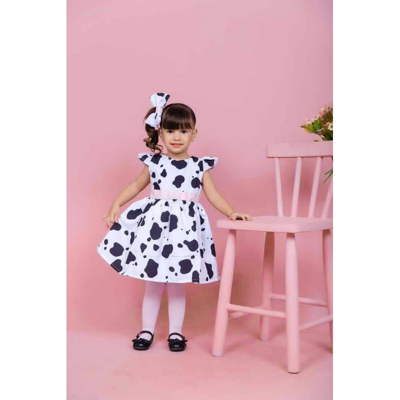 Vestido Vaquinha Fazendinha Modelo Sophia com Tule de Armação — imagem 2 de 2