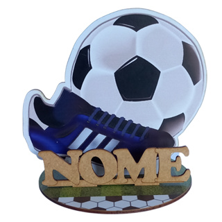 12 Centro de Mesa Futebol chuteira azul Personalizado Lembrança Festa em Oferta na Shopee