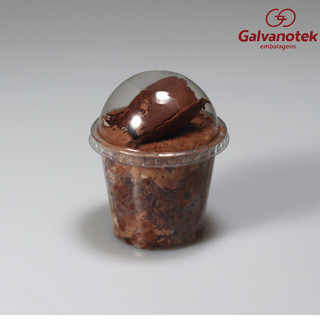 120 Unid Mini Copo 60ml + 120 Unid Tampa Bolha Sem Furo Brigadeiro de Colher - Galvanotek G 697