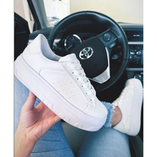 Tenis Feminino Branco Casual Tendencia Estiloso Leve