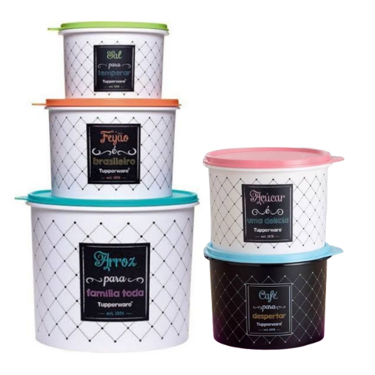 Kit 5 Peças Tupper Caixas Linha Bistrô - Tupperware