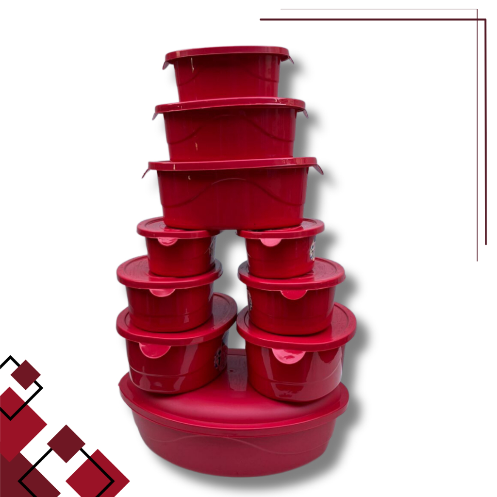 Kit tapoer 10 potes ovais de plástico, pote cozinha, recipiente Livre de BPA,100% Atóxico, armazenador de alimento em Oferta na Shopee