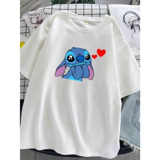 Camiseta Stitch Olhos Apaixonados Masculina Feminina Poliéster