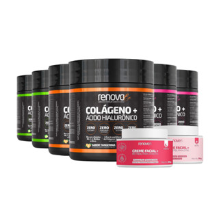 Kit 6 Colágenos Renova Be Verisol com Ácido Hialurônico + Creme Facial Retinol Dia e Noite