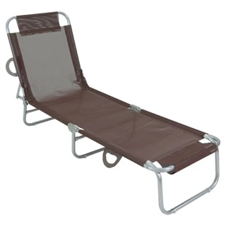 Cadeira Espreguiçadeira Textilene Marrom 414712 BEL FIX em Oferta na Shopee