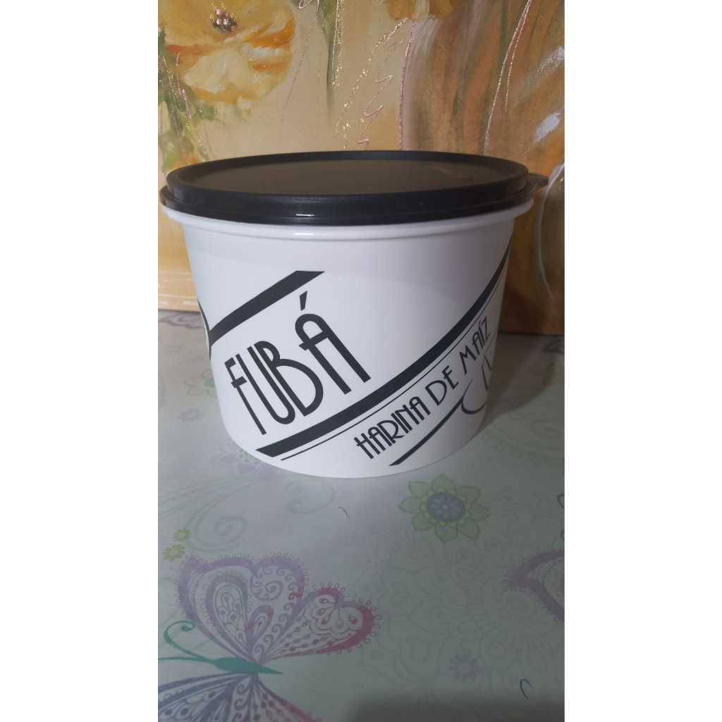 Tupper Caixa Fubá  Retrô 1,2kg Tupperware