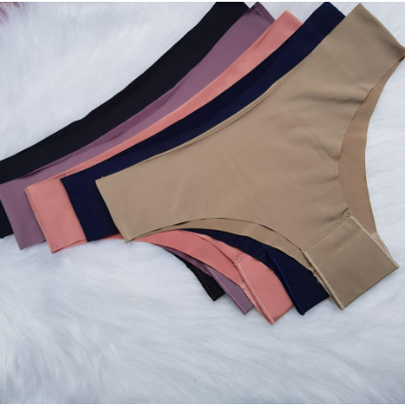 kit 5 Calcinha Tanga Conforto Sem Costura Com Corte A Laser Não Marca
