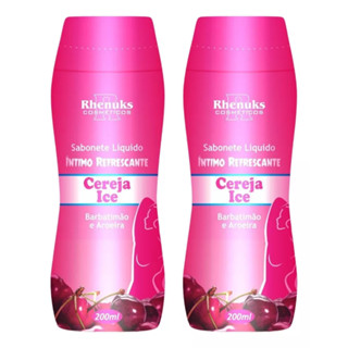 Kit 2 Sabonete Íntimo Refrescante Cereja Ice 200ml Rhenuks