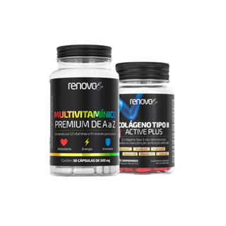 Multivitamínico De A a Z + Colágeno Tipo 2 Articulações. ossos e cartilagem - Renova Be