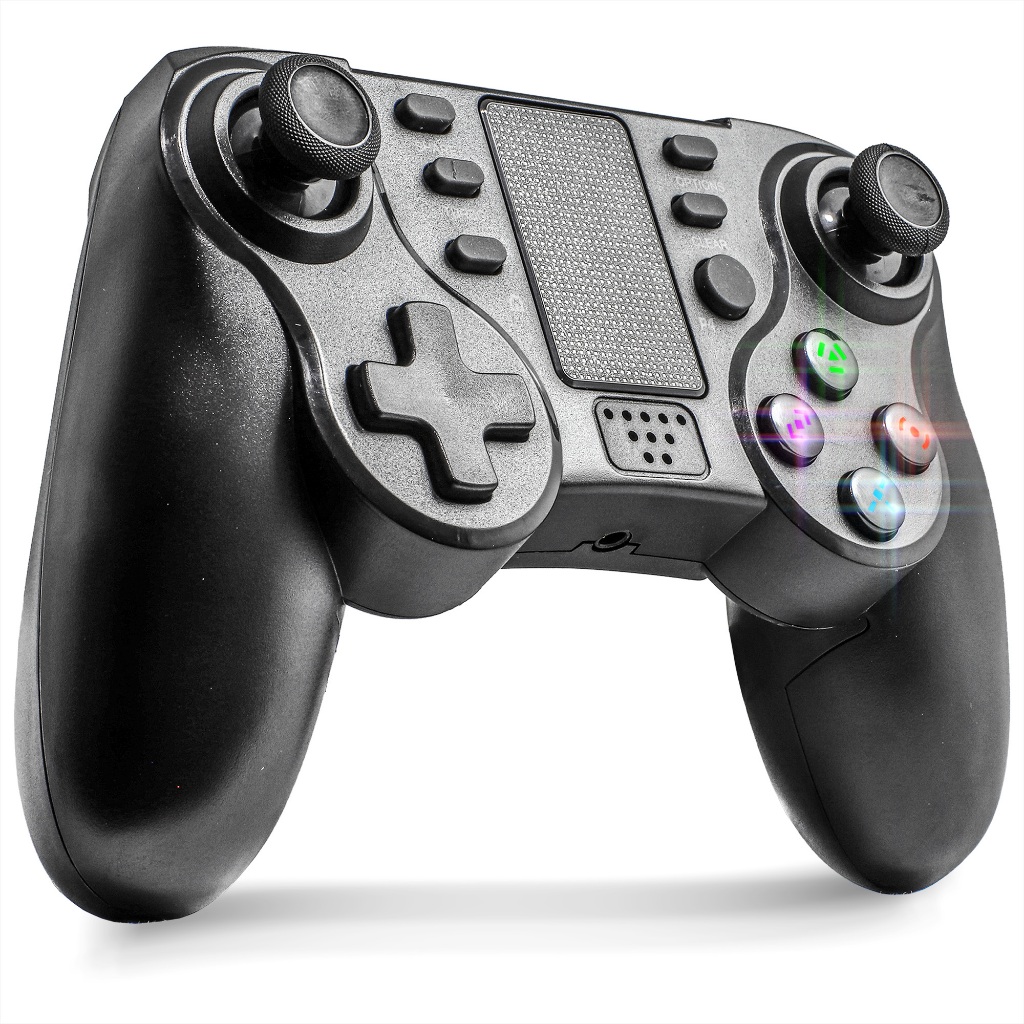 Controle Joystick USB Touch Pad Sem Fio Wireless Entrada Microfone Notebook Pc Ps4 Computador