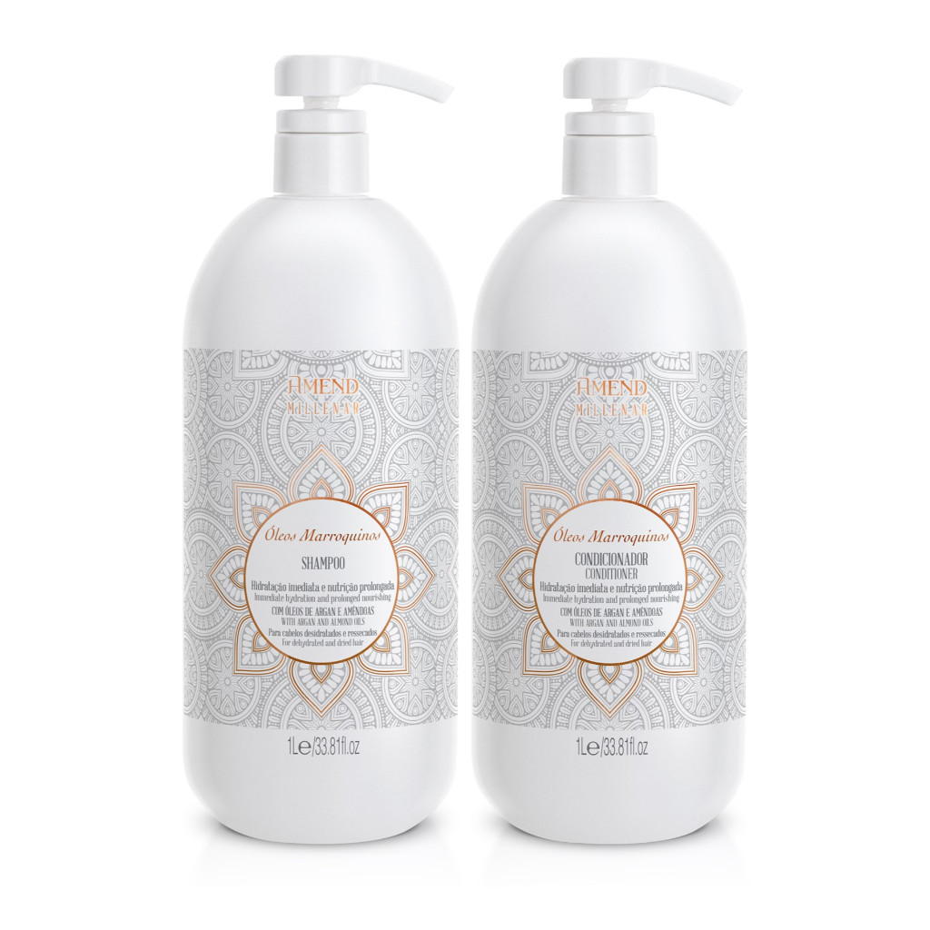 AMEND KIT ÓLEOS MARROQUINOS SHAMPOO 1L + CONDICIONADOR 1L