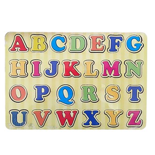 Brinquedo Educativo Tabuleiro Alfabético Mdf para Crianças Montessori