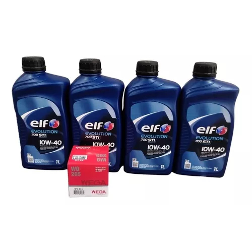 Kit Troca De Óleo -  Elf 10w40 API SN Renault 1.0 Clio Sandero Logan 1.0 16v 2005 á 2016