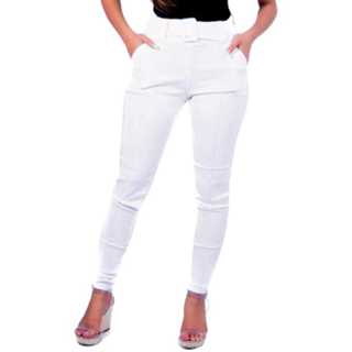 Calça Skinny Bengaline Branca Com Cinto Lindas Pronta Entrega